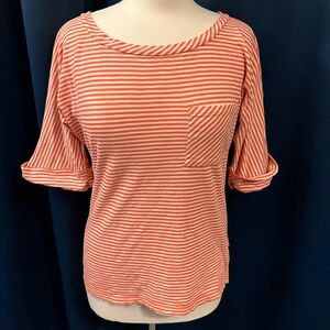 Orange Striped Banana Republic Top